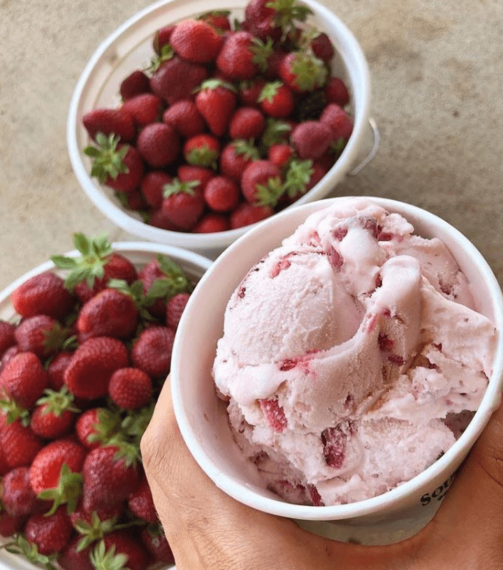 Southern Belle Strawberry Ice cream