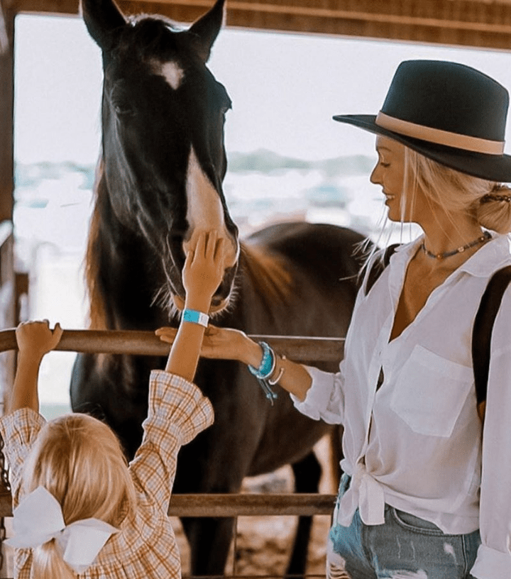 Family at Southern Belle Farm Animal Barn